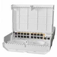 Коммутатор MicroTik CRS318-16P-2S+OUT, 16 портов 1Gbit с PoE и 2 порта SFP+ 10Gb/s