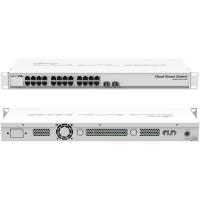 Коммутатор MikroTik CSS326-24G-2S+RM, 24хGigabit RJ45 и 2хSFP+ 10GbE