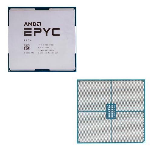Серверный процессор AMD EPYC 9754 100-000001234, 128 ядер/256 потоков, 2,25/3,1 ГГц, 256MB, 360 Вт, SP5, OEM
