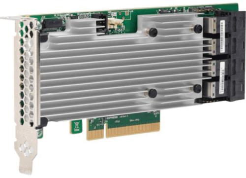 Broadcom 05-25708-00 16-портовый RAID-контроллер SAS 12Gb/s с низкопрофильной платой и разъемами Mini-SAS HD