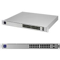 Коммутатор Ubiquiti UniFi Switch Pro 24 PoE USW-Pro-24-POE-EU фронтальная панель
