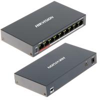 Коммутатор Hikvision DS-3E0109P-E/M(B), 8 портов Fast Ethernet 10/100 Мбит/с с PoE (60 Вт) и 1 дополнительный Ethernet-порт 100 Мбит/с