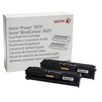 Двойной комплект оригинальных черных картриджей Xerox 106R03048 для МФУ Phaser 3020, WorkCentre 3025