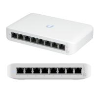 Компактный L2 PoE-коммутатор Ubiquiti USW-Lite-8-PoE с 8 × GbE (4 PoE+), бесшумный бесплатный корпус