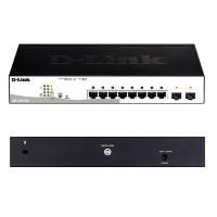 Управляемый L2 PoE-коммутатор D-Link DGS-1210-08P с 8 портами Gigabit и 2 портами SFP