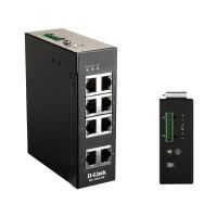 Промышленный неуправляемый коммутатор D-Link DIS-100E-8W с 8 портами Fast Ethernet для DIN-рейки