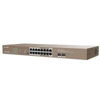 Коммутатор IP-COM G1118P-16-250W, 16 портов 10/100/1000 Base-T и 2 порта 1000 Base-X SFP