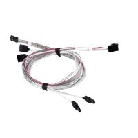 Кабель Supermicro CBL-SAST-0556 Mini SAS HD SFF-8643 на 4xSATA Sideband 90см 12Гбит/с