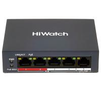 Коммутатор неуправляемый HIKVISION HiWatch DS-S504P B 5x100Mb 4PoE+ 35W