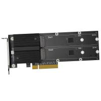 Плата адаптера Synology M2D20, 2xM.2 22110/2080, PCIe 3.0x8