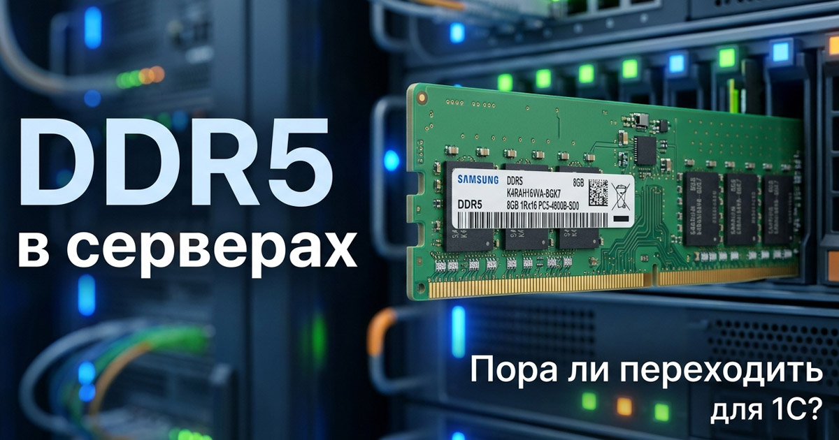 DDR5 в серверах: пора ли переходить и что это даёт для 1С DDR5 в серверах: пора ли переходить и что это даёт для 1С