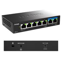 Мультигигабитный коммутатор D-Link DMS-107 с 5 портами 1G и 2 портами 2,5G, металлический корпус