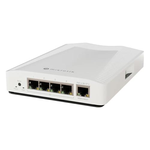 Компактный управляемый коммутатор MikroTik CRS304-4XG-IN с 4 портами 10GbE RJ-45 и фанлесс охлаждением