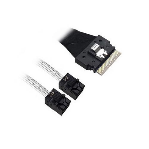 Кабель DiliVing DLSL74-8822 Slimline SASx8 SFF8654 -to- 2 HDmSAS x4 SFF8643 NVMe Connection