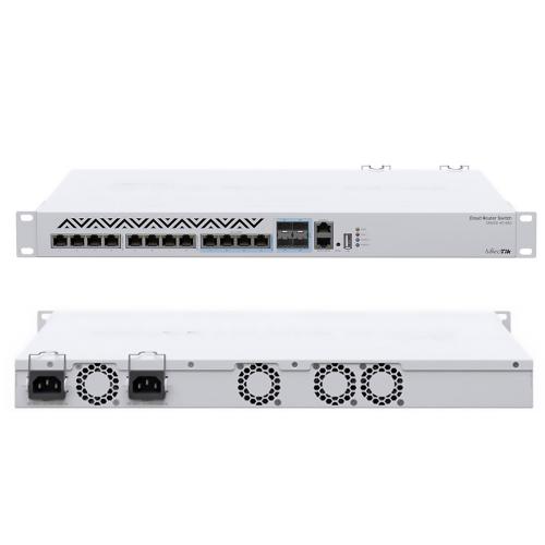 Коммутатор MikroTik CRS312-4C+8XG-RM 8x 1G/2.5G/5G/10G RJ45, 4x 10G RJ45/SFP+