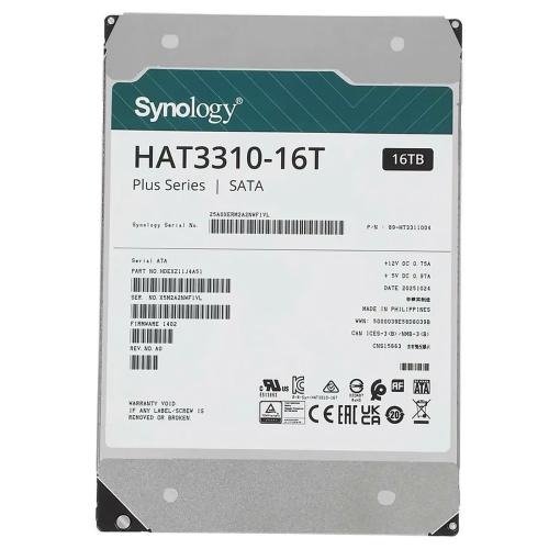 Жесткий диск Synology HAT3310-16T, 16Tb, HDD SATA 3,5 7200 rpm, 256Mb, 6 Гбит/с
