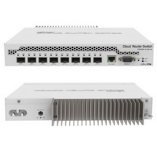 Коммутатор MikroTik CRS309-1G-8S+IN 8 портов SFP+, dual-core 800MHz CPU, 512MB RAM, PoE