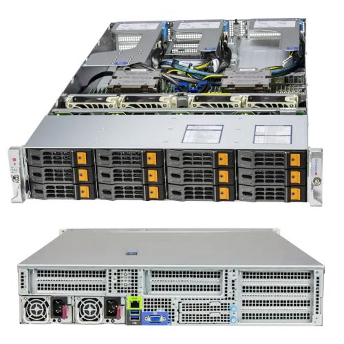 Серверная платформа Supermicro AS-2025HS-TNR 2U с AMD EPYC 9004/9005, 12 отсеков 3.5