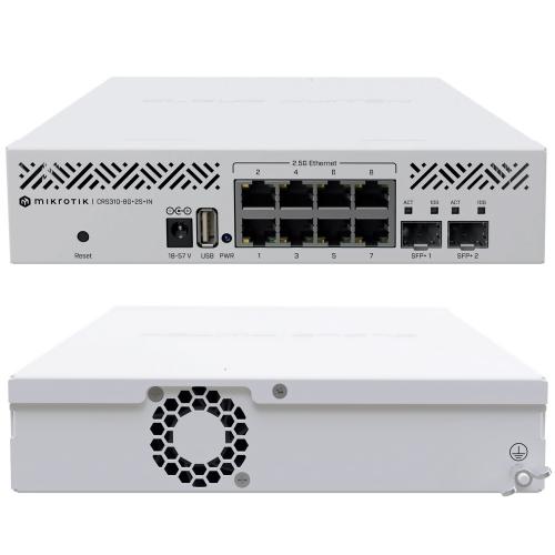Коммутатор MikroTik CRS310-8G+2S+IN 8 портов Gigabit 2 порта SFP+