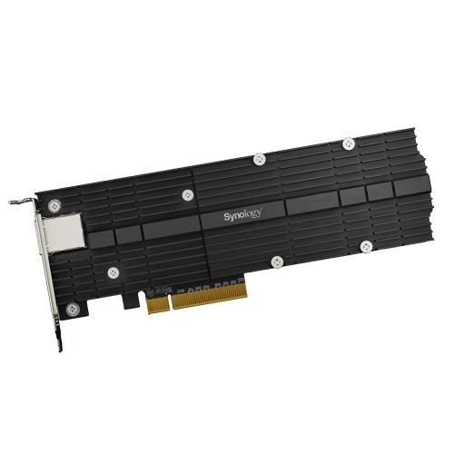 Сетевая карта Synology E10M20-T1, 10GB, RJ-45, PCIe 3.0x8, PCIe NVMe 22110/2280, M-key, 2 слота