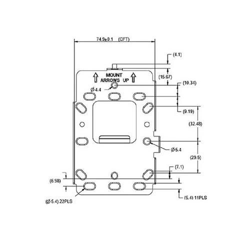 Настенный кронштейн Cisco AIR-AP-BRACKET-W4 для вертикального монтажа точки доступа Catalyst 9105AXW