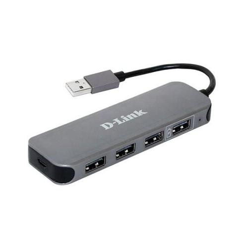 USB-концентратор D-Link DUB-H4/E1A 4-порт USB 2.0 компактный с Fast Charge