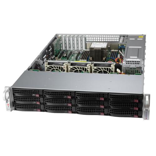 Корпус Supermicro SuperChassis 2U 826BAC12-R1K23LPB 12xLFF+2xSFF 7xLP 2x1200W