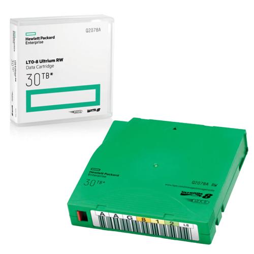 Ленточный картридж HPE Q2078AN-1 LTO-8 Ultrium 30TB RW с наклейкой 1шт