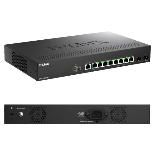 Управляемый Smart L2+ PoE-коммутатор D-Link DMS-1250-10SP с 8 портами 2,5G и 2 портами SFP+ 10G
