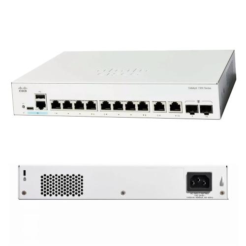 Коммутатор Cisco Catalyst 1300 C1300-8T-E-2G, 8 портов RJ45, 2 комбо-аплинка