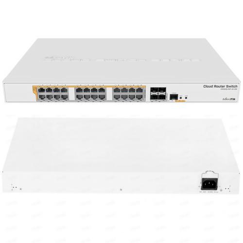 Коммутатор MikroTik CRS328-24P-4S+RM, 24 порта 1Gb/s, 4 порта SFP+