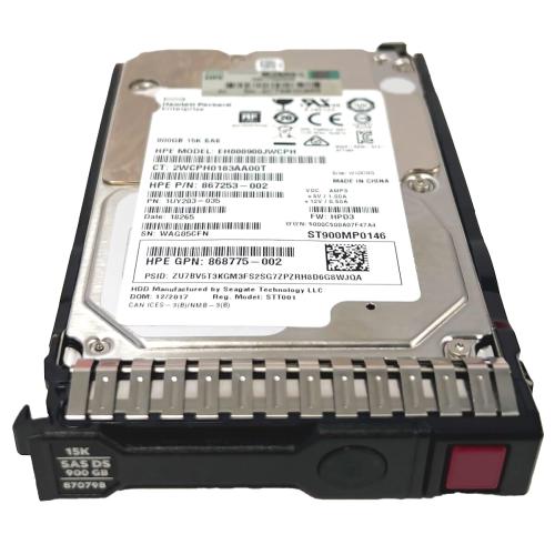 Жесткий диск HPE 870765-B21, 900 Гбайт, 15000 об/мин, SAS 12G, 2.5''