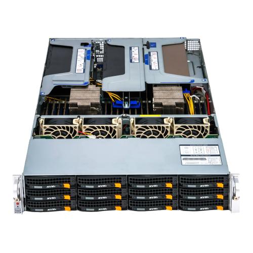 Серверная платформа Supermicro AS-2125HS-TNR 2U с AMD EPYC 9004/9005, 24 отсека NVMe/SAS/SATA