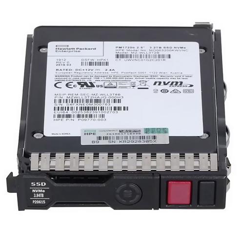 HPE P19817-B21 3.84TB NVMe U.3 PCIe SSD для серверов ProLiant Gen8 Gen9 Gen10