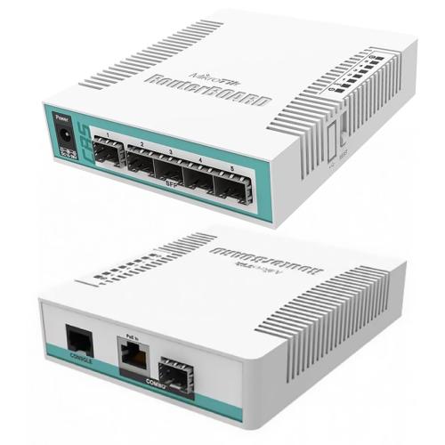 Коммутатор MikroTik CRS106-1C-5S Cloud Router Switch 1x Combo port 5x SFP